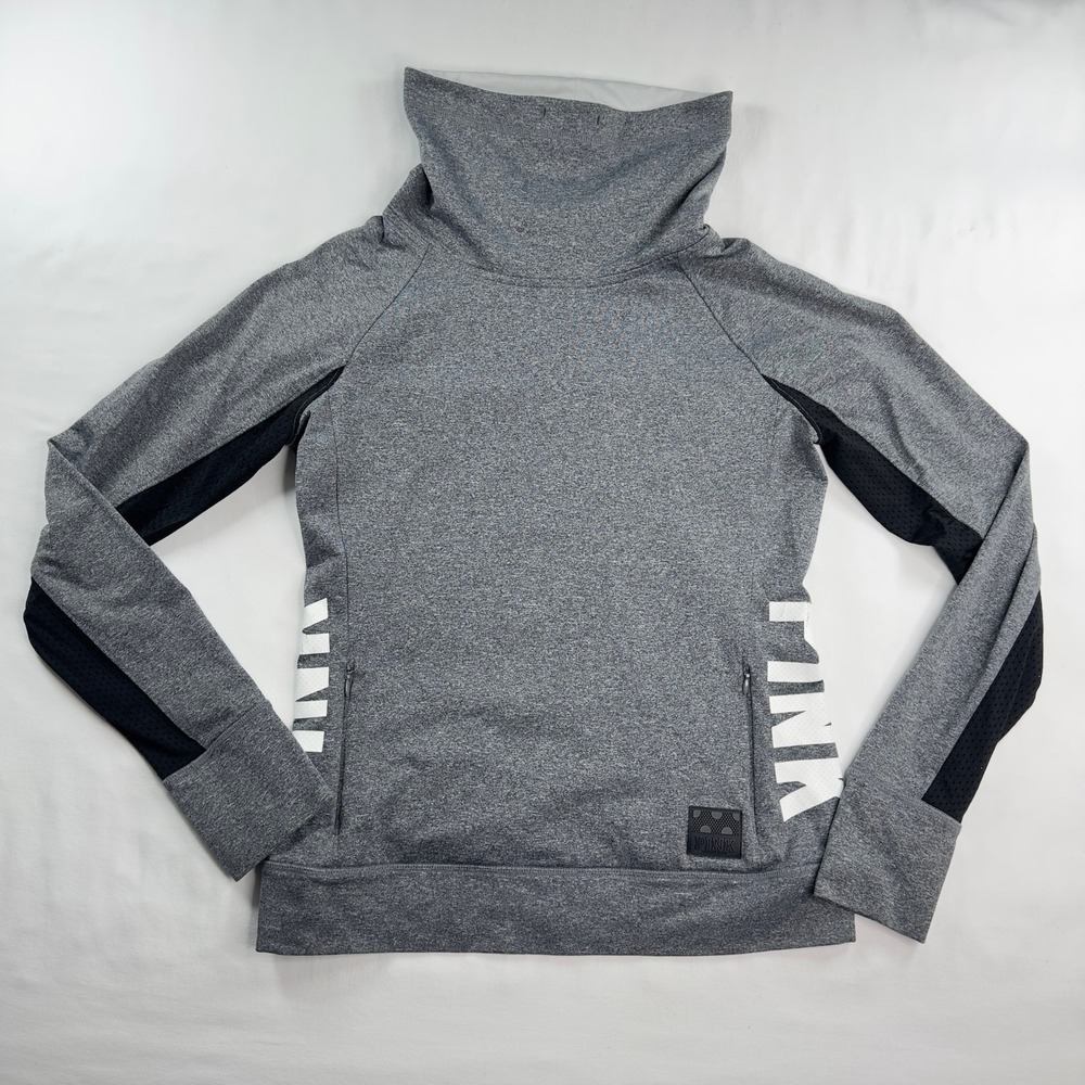 Victoria's Secret Pink Pullover Women's Small Gray‎ Track Athletic Athleisure